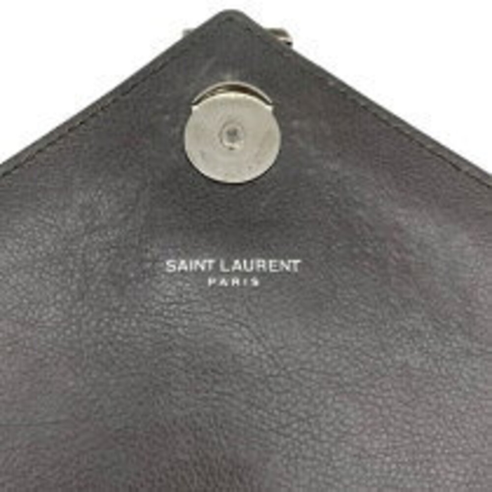 Saint Laurent Classic Shoulder Bag Gray Leather - Picture 7 of 11
